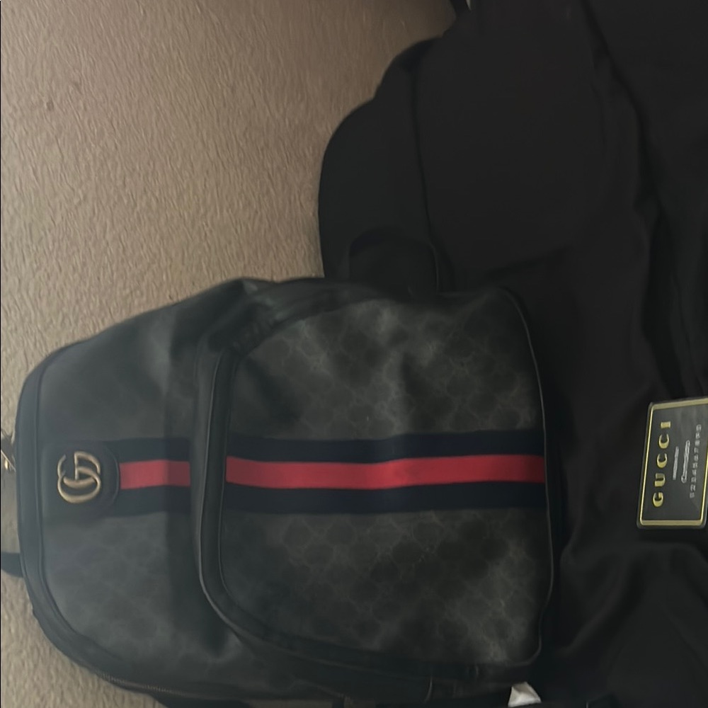 Gucci Black and Red Men's Backpack